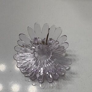 Elegant Clear Flower Hair Clip